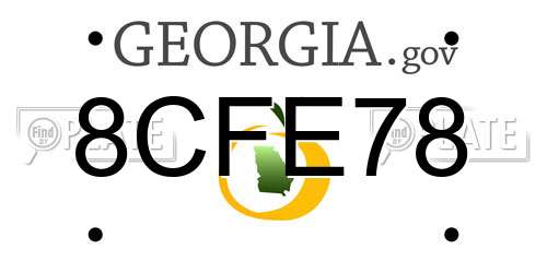 8CFE78 Georgia License Plate