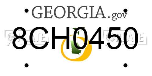 8CH0450 Georgia License Plate