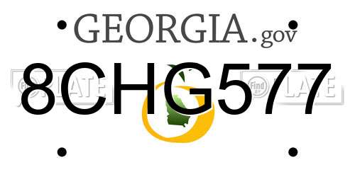 8CHG577 Georgia License Plate