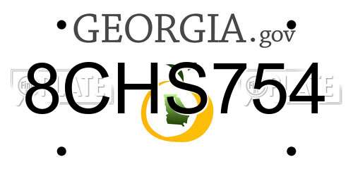 8CHS754 Georgia License Plate