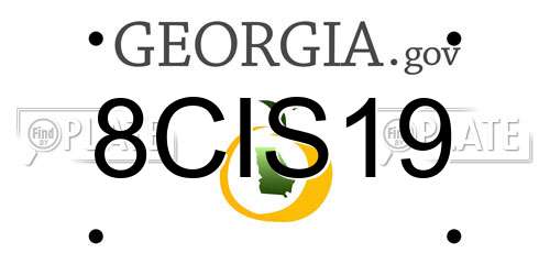 8CIS19 Georgia License Plate