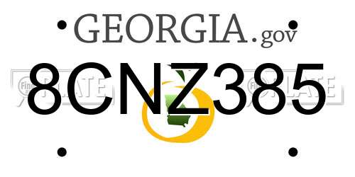 8CNZ385 Georgia License Plate