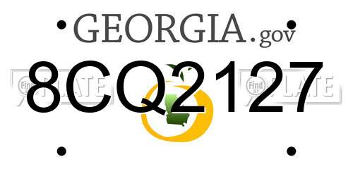 8CQ2127 Georgia License Plate