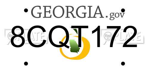 8CQT172 Georgia License Plate