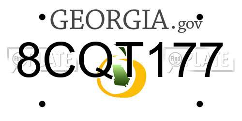 8CQT177 Georgia License Plate