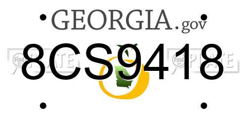 8CS9418 Georgia License Plate