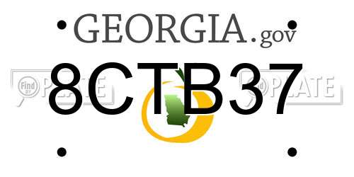 8CTB37 Georgia License Plate