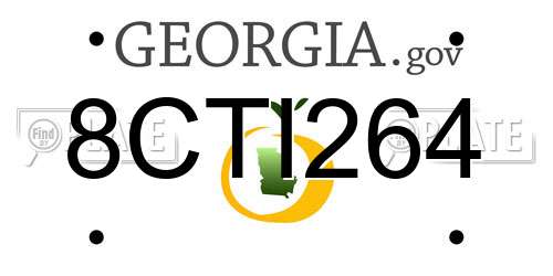 8CTI264 Georgia License Plate