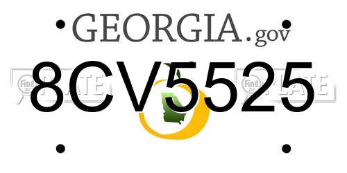 8CV5525 Georgia License Plate