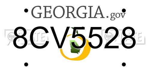 8CV5528 Georgia License Plate