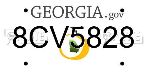 8CV5828 Georgia License Plate