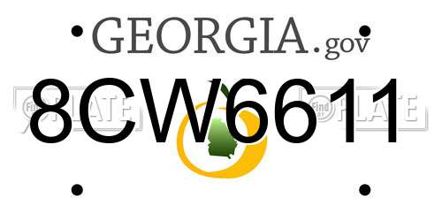 8CW6611 Georgia License Plate