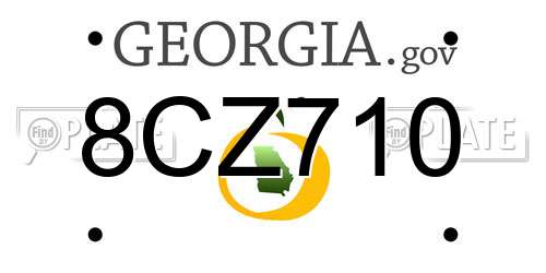 8CZ710 Georgia License Plate