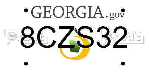 8CZS32 Georgia License Plate
