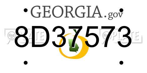 8D37573 Georgia License Plate