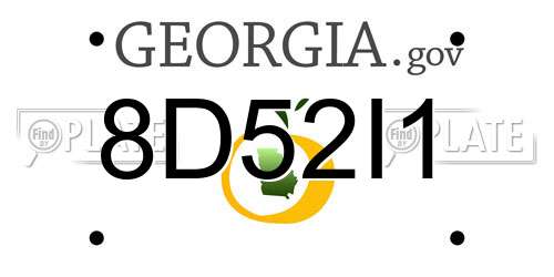 8D52I1 Georgia License Plate