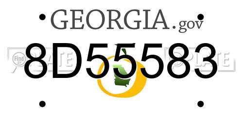 8D55583 Georgia License Plate