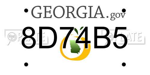 8D74B5 Georgia License Plate