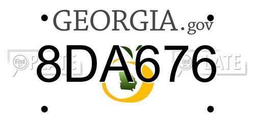 8DA676 Georgia License Plate