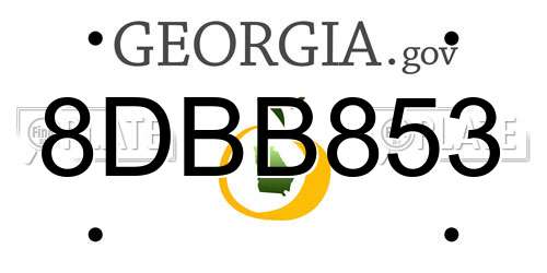 8DBB853 Georgia License Plate
