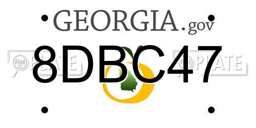 8DBC47 Georgia License Plate
