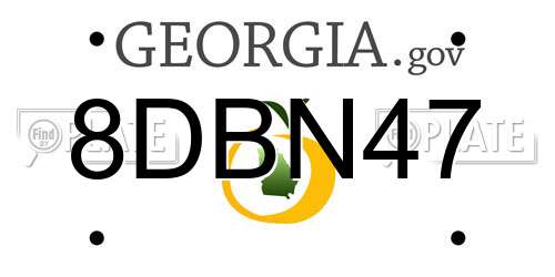 8DBN47 Georgia License Plate