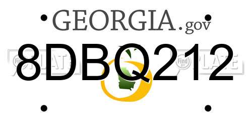 8DBQ212 Georgia License Plate