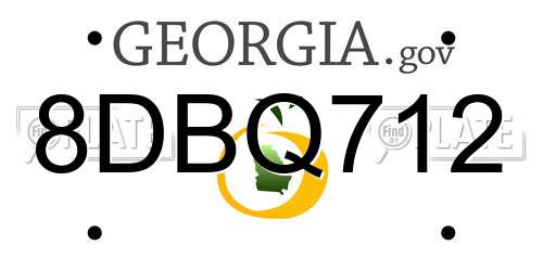 8DBQ712 Georgia License Plate