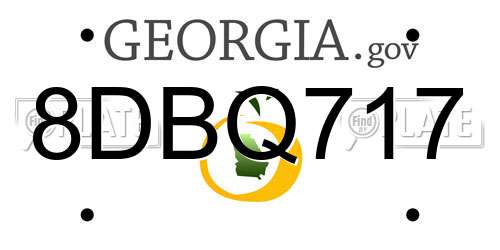8DBQ717 Georgia License Plate