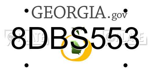 8DBS553 Georgia License Plate
