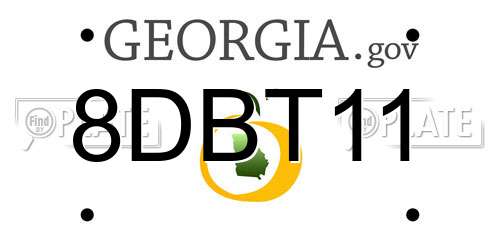 8DBT11 Georgia License Plate