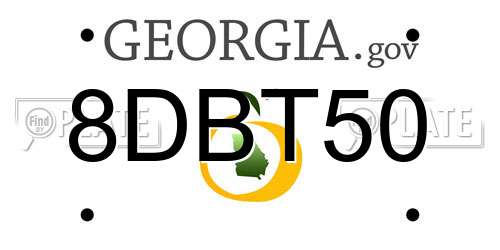 8DBT50 Georgia License Plate