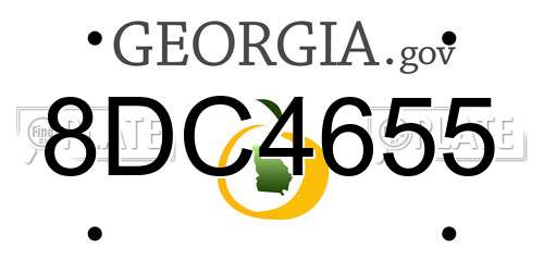 8DC4655 Georgia License Plate