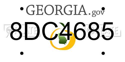 8DC4685 Georgia License Plate