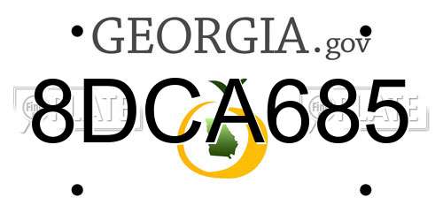 8DCA685 Georgia License Plate