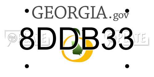 8DDB33 Georgia License Plate