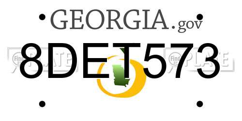 8DET573 Georgia License Plate