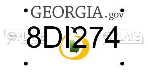 8DI274 Georgia License Plate