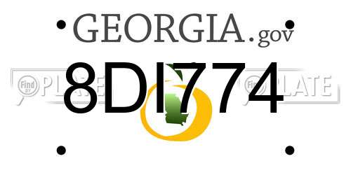 8DI774 Georgia License Plate