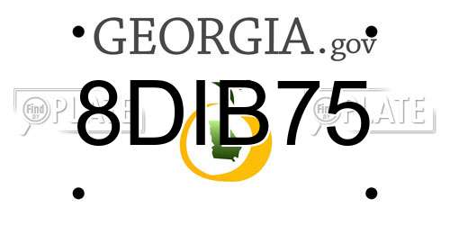8DIB75 Georgia License Plate