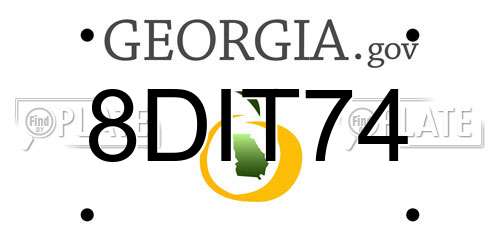 8DIT74 Georgia License Plate