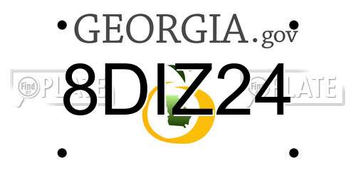 8DIZ24 Georgia License Plate