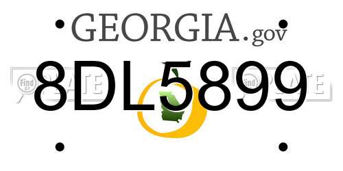 8DL5899 Georgia License Plate