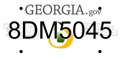 8DM5045 Georgia License Plate