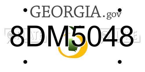 8DM5048 Georgia License Plate