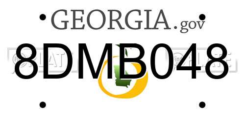 8DMB048 Georgia License Plate