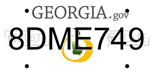 8DME749 Georgia License Plate