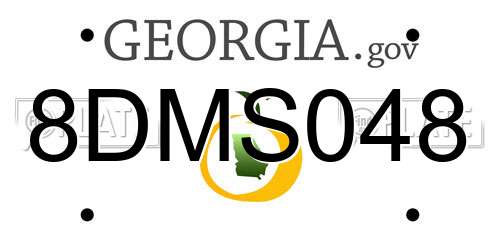 8DMS048 Georgia License Plate
