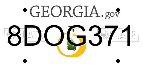 8DOG371 Georgia License Plate