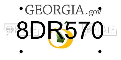 8DR570 Georgia License Plate